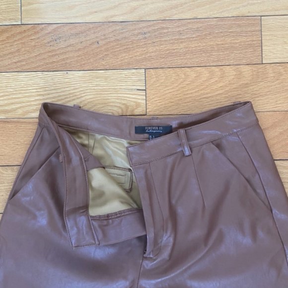 Brown Faux Leather Pants - Picture 8 of 10